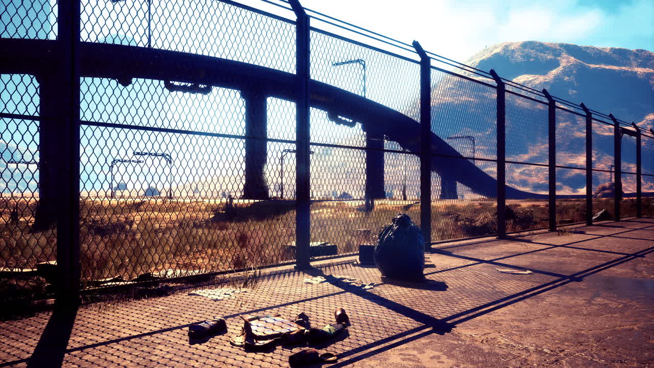 Urban exploration reveals a forgotten overpass in a sunlit landscape