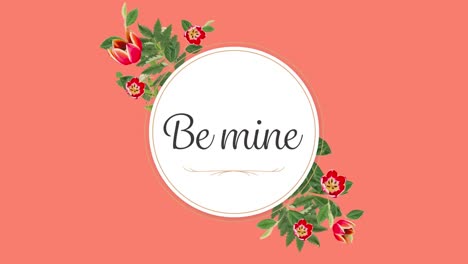 Animation-Von-„Be-Mine“-Auf-Rosa-Hintergrund