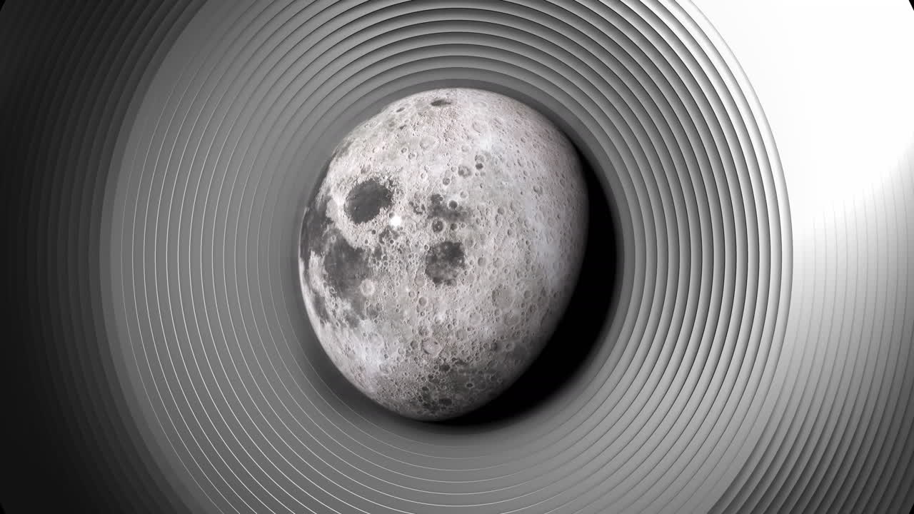 animación del globo girando sobre el círculo fondo de patrón gris