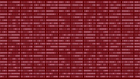 4k binary code - red background animation