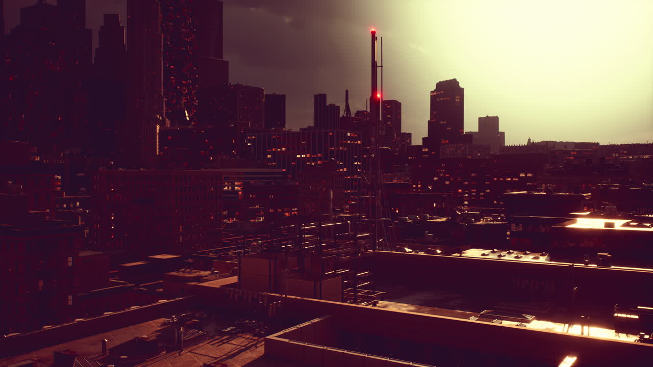 Futuristic City at Sunset