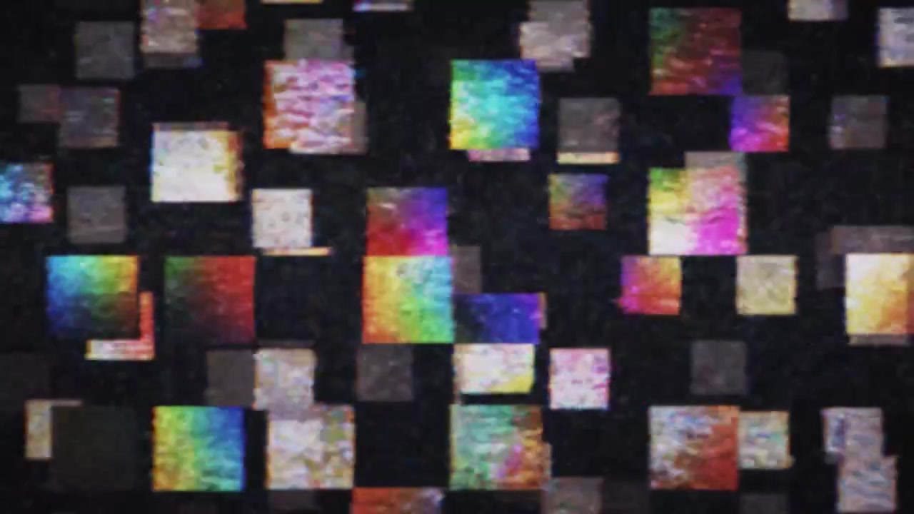 A Visual Exploration of Digital Distortion: From a Seamless Black Screen to a Vibrant Array of Colorful Noise, Witnessing Transformation in Video Art