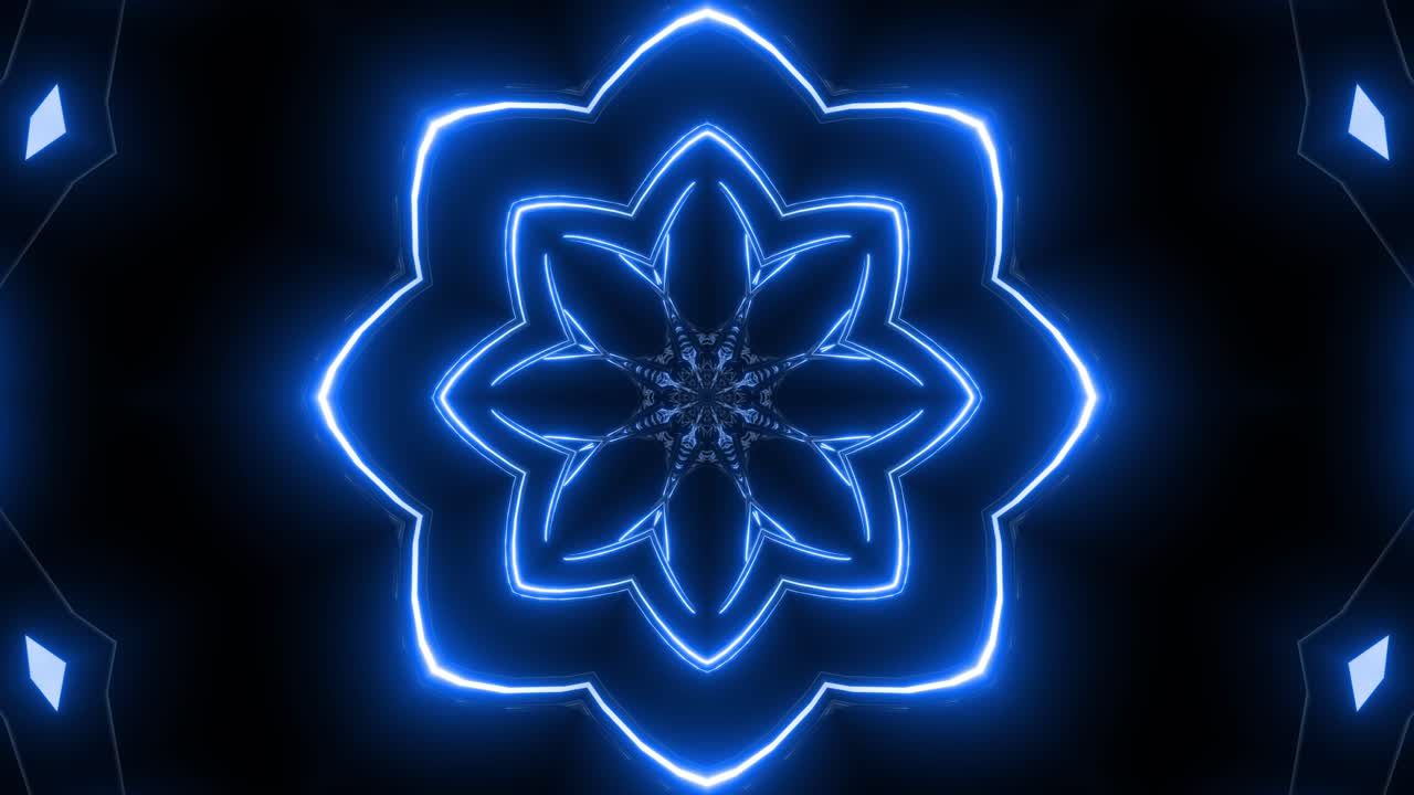 mandala de neón abstracto