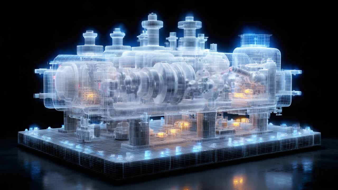 A Stunning Visual Representation of an Advanced Mechanical Apparatus: Exploring the Intricate Design and Technology Behind a Transparent Engine Model