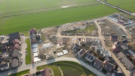 Imágenes-Aéreas-Del-Sitio-De-Contratistas-De-Construcción-De-Casas-De-Castaño-En-Dunholme-En-Lincolnshire