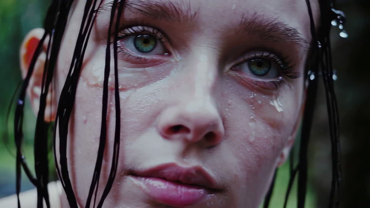 비가 오는 여자