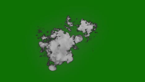 smoke cloud on green screen