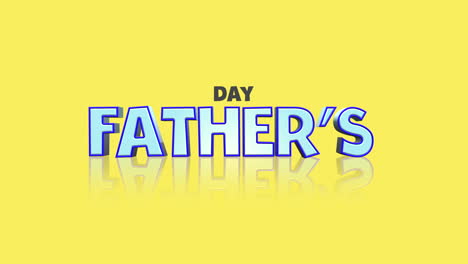 Cartoon-Fathers-Day-text-on-yellow-gradient