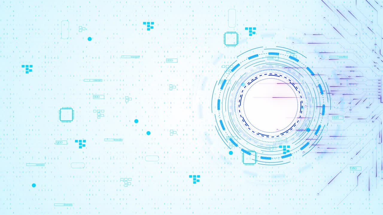 Abstract digital data wave glowing particles dynamic lines background technology and data