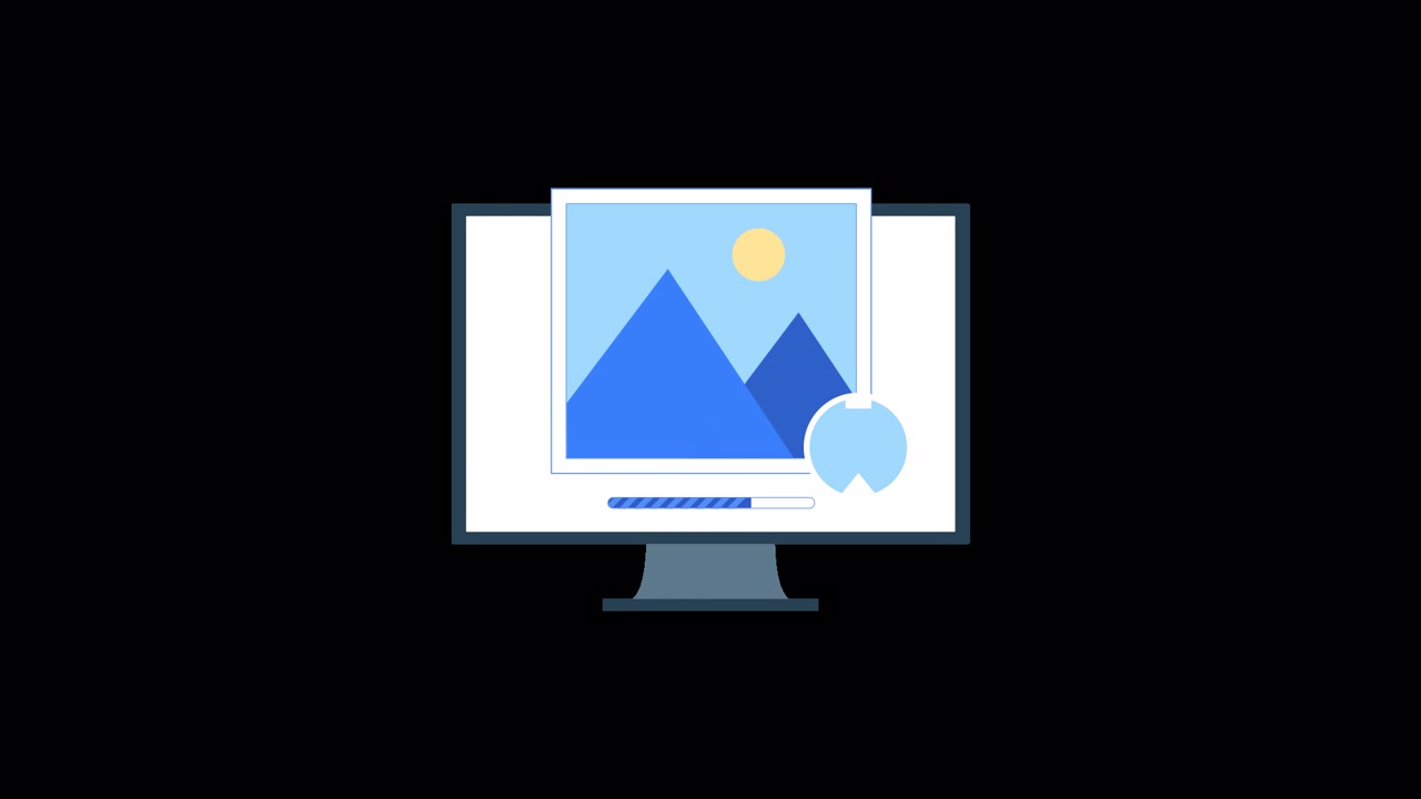 Uploading an Image to a Computer Screen with Progress Bar