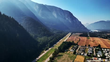 hope princeton highway and hope mountain in hope, bc, canada