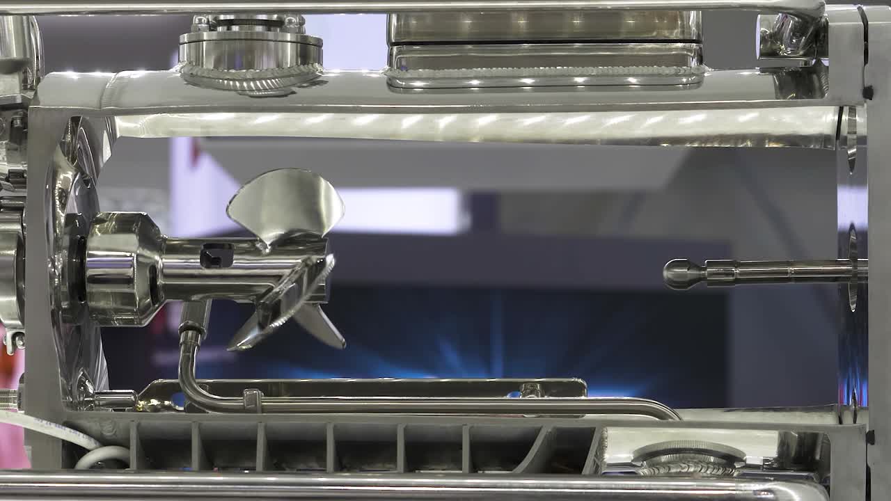 Close-up of Industrial Pump or Motor Components