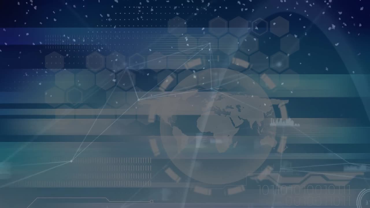 Animation of network of connections over globe