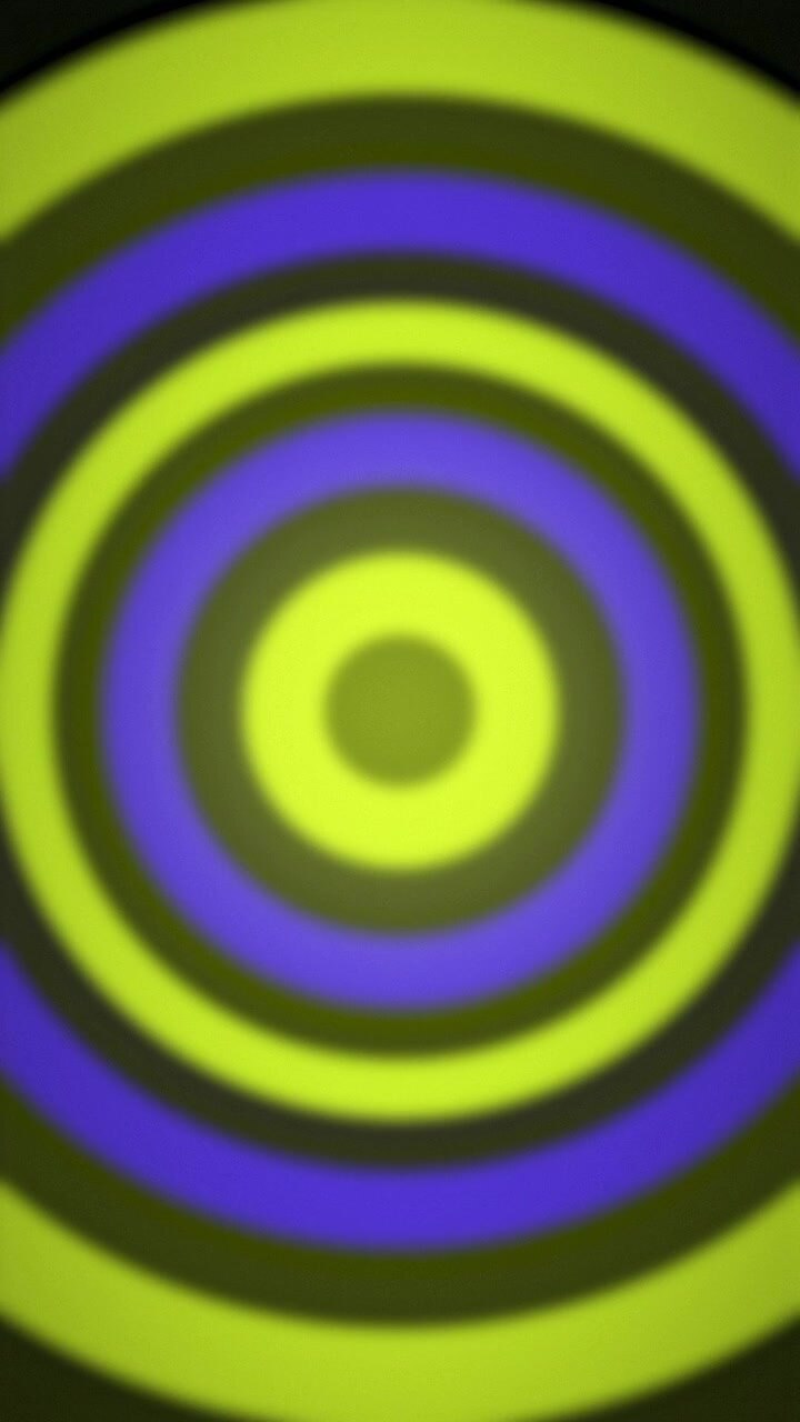 Círculos Concêntricos Abstratos Expandindo em Verde e Azul