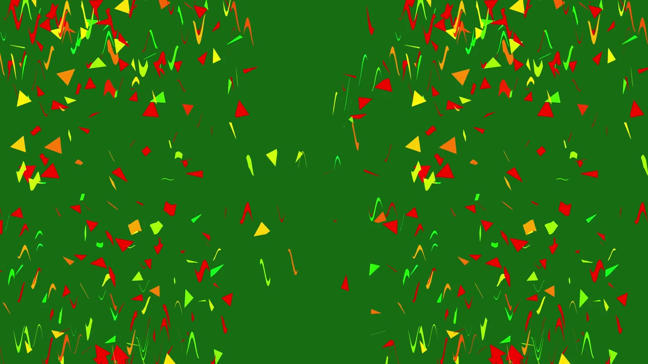 Coriandoli Colorati Che Cadono Su Sfondo Green Screen