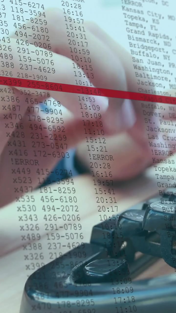 Digitazione su tastiera, mani che elaborano dati finanziari con animazione in sovrimpressione