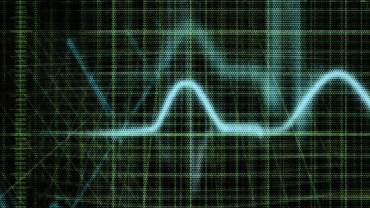 fondo de movimiento animado generado por computadora que muestra biología científica átomos moléculas partículas genes adn