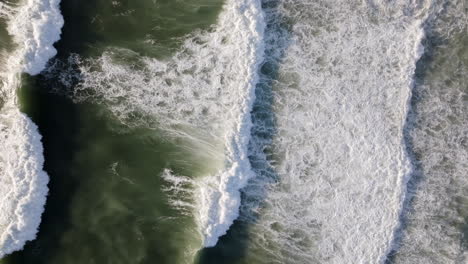 powerful ocean waves from above