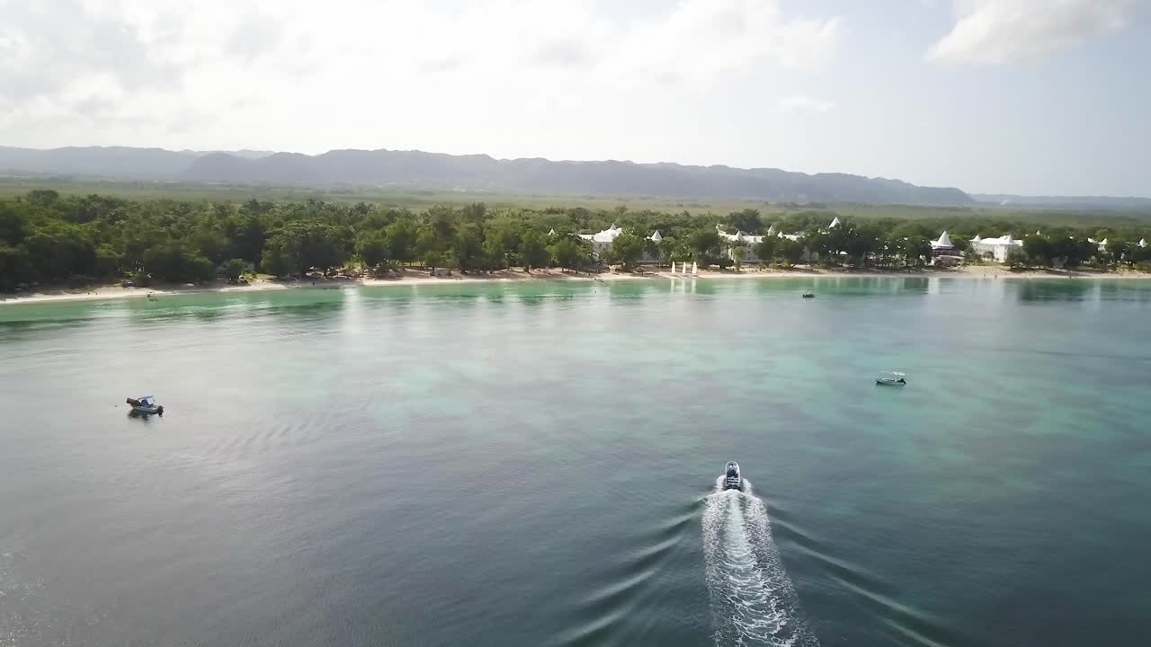 Aerial View Of Long Beach In Negril Jamaica