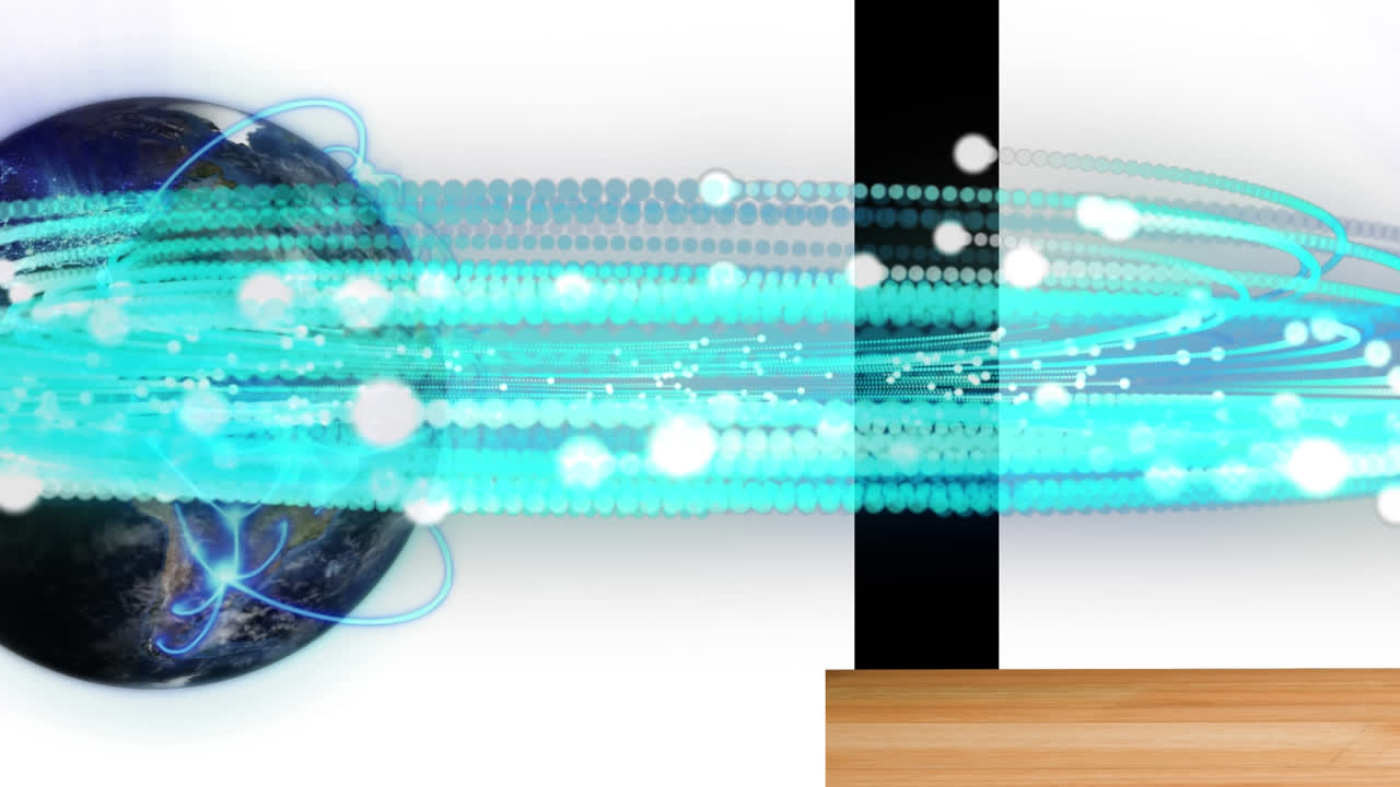 지구상에서 움직이는 점들의 애니메이션