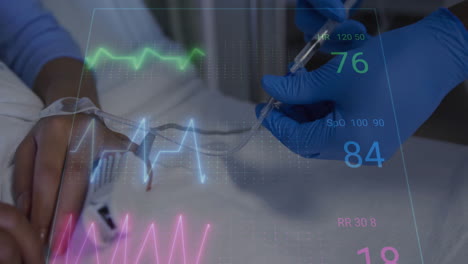 animation of medical data processing over diverse doctor and patient in hospital