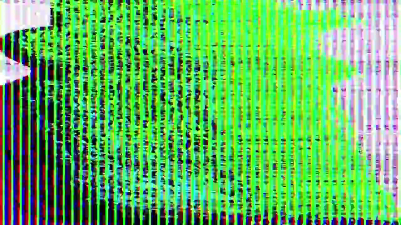 Colorful Glitch Effect with Vertical Lines and Distortion