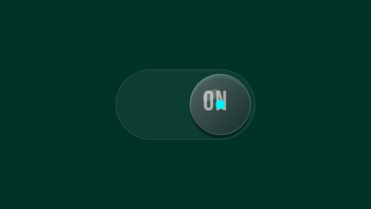 Digital Toggle Switch Turning On and Off