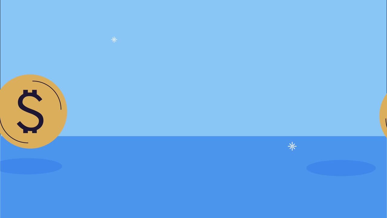 coin money dollar turning animation