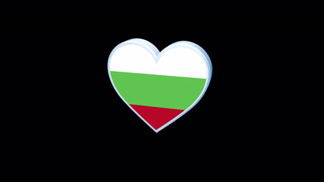 bulgarian flag in a heart shape