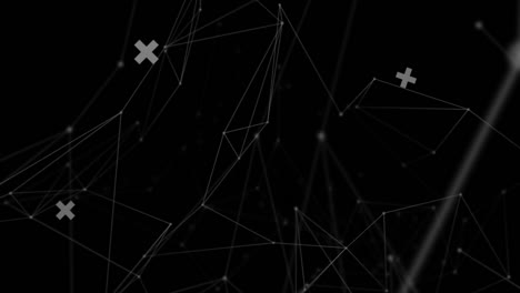 animación de constelaciones y formas digitales sobre fondo negro