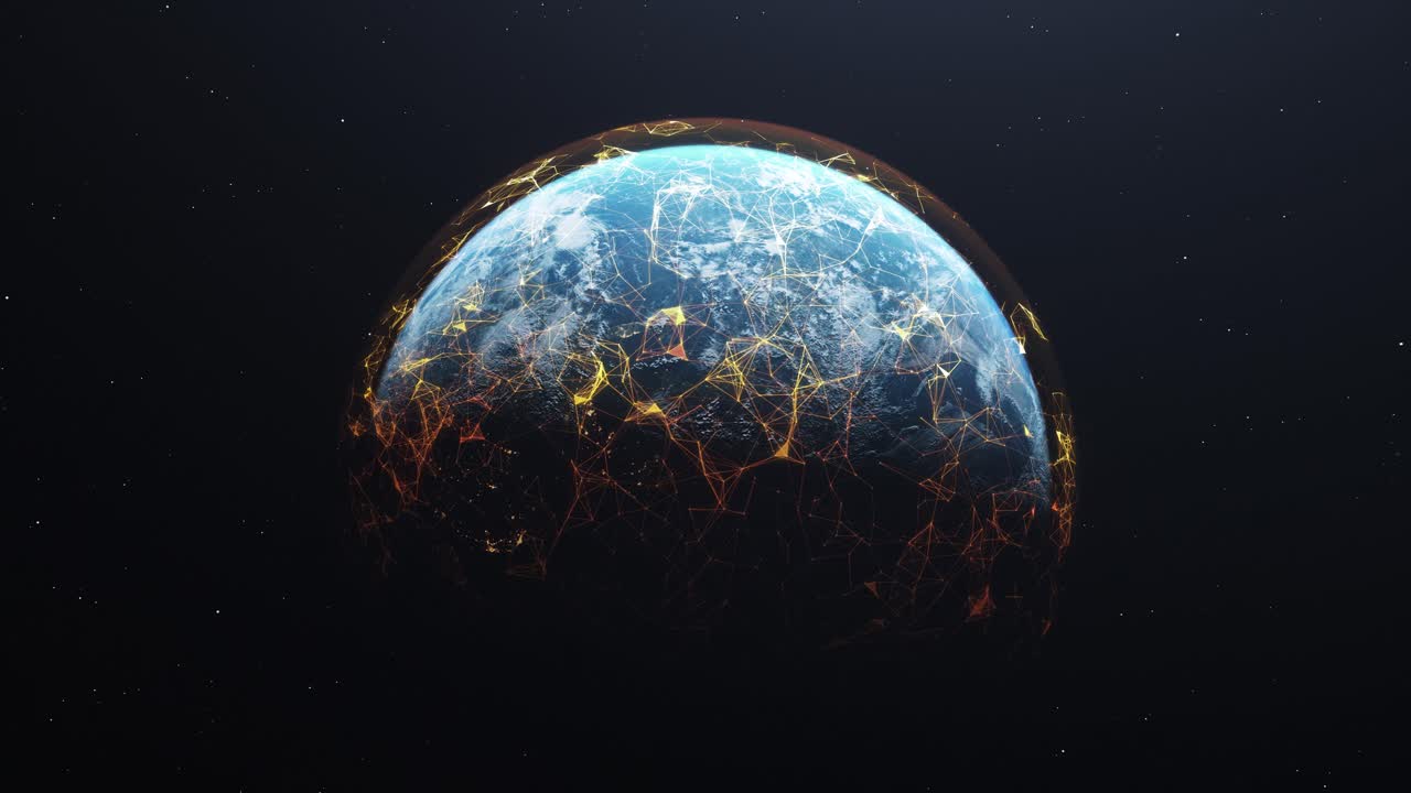 concepto de conexión de red global - animación