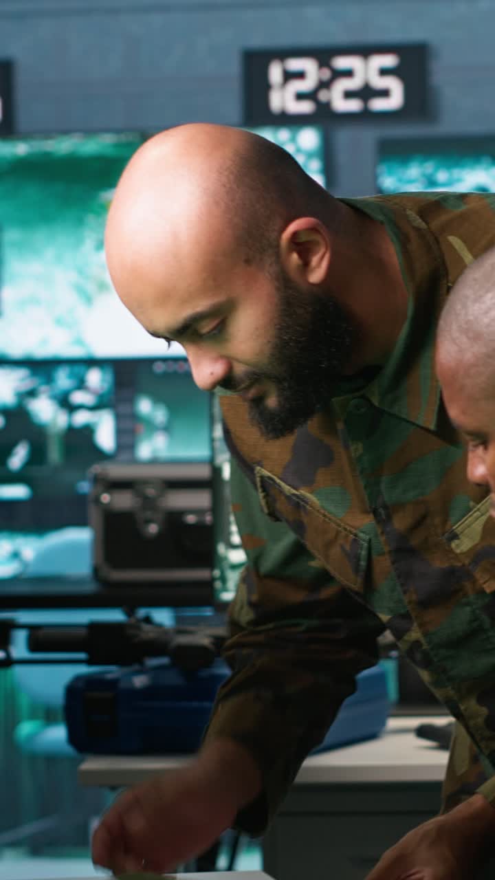 Vertical video Intelligence corps colleagues read mission case file