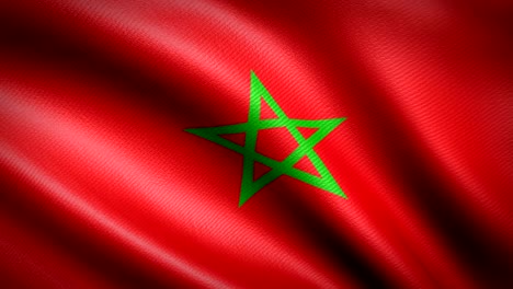 morocco flag. seamless looping animation. 4k high definition video