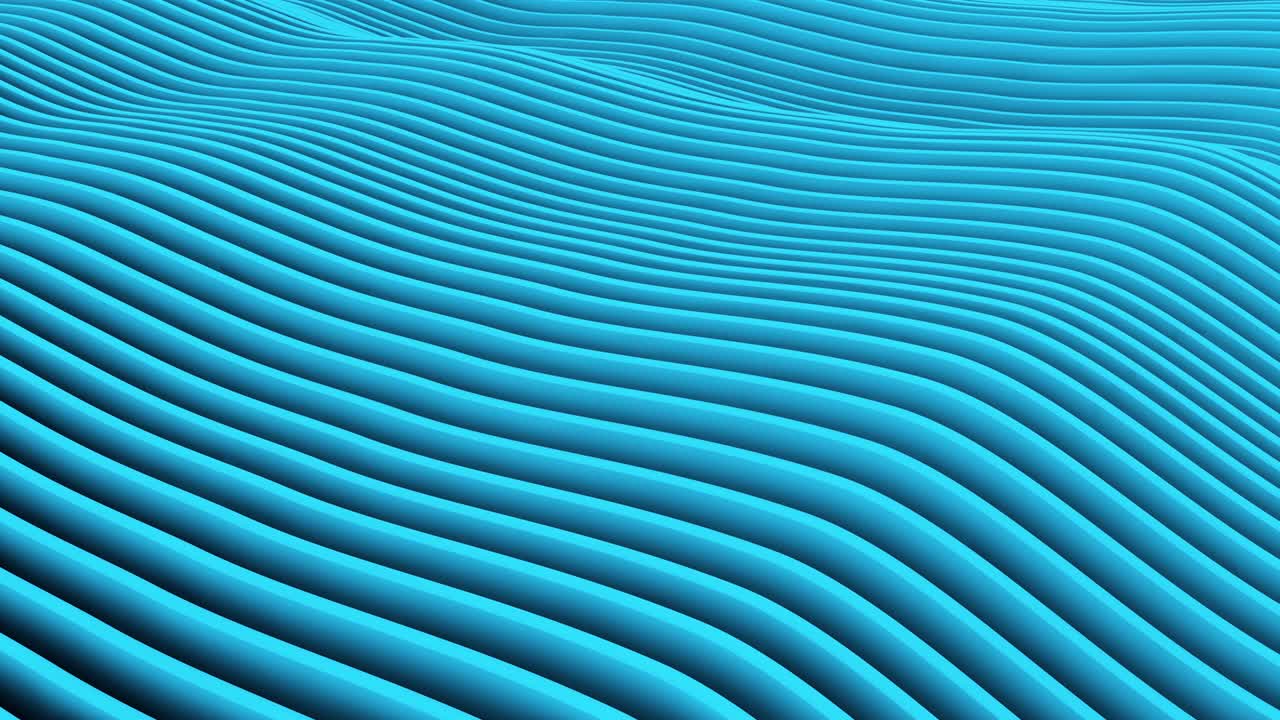 Abstract 3D blue curvy lines wave animation