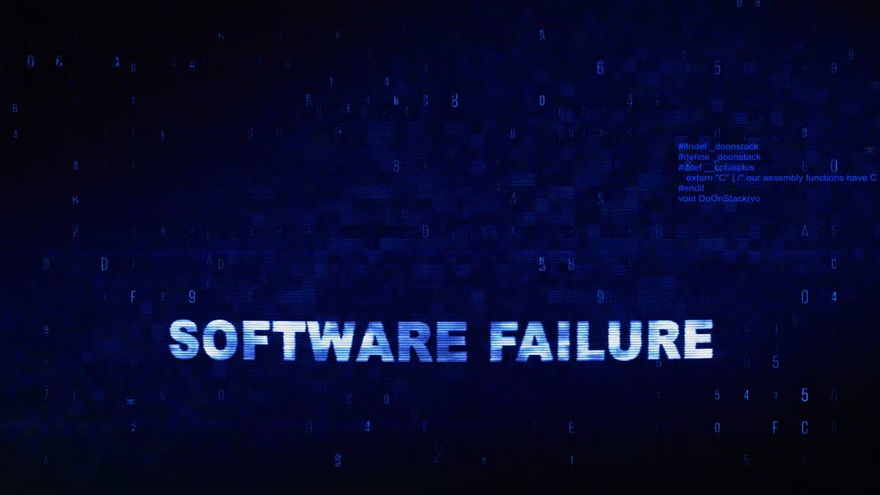 Software Failure Error Alert