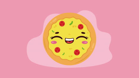 qué bonita es la pizza kawaii.