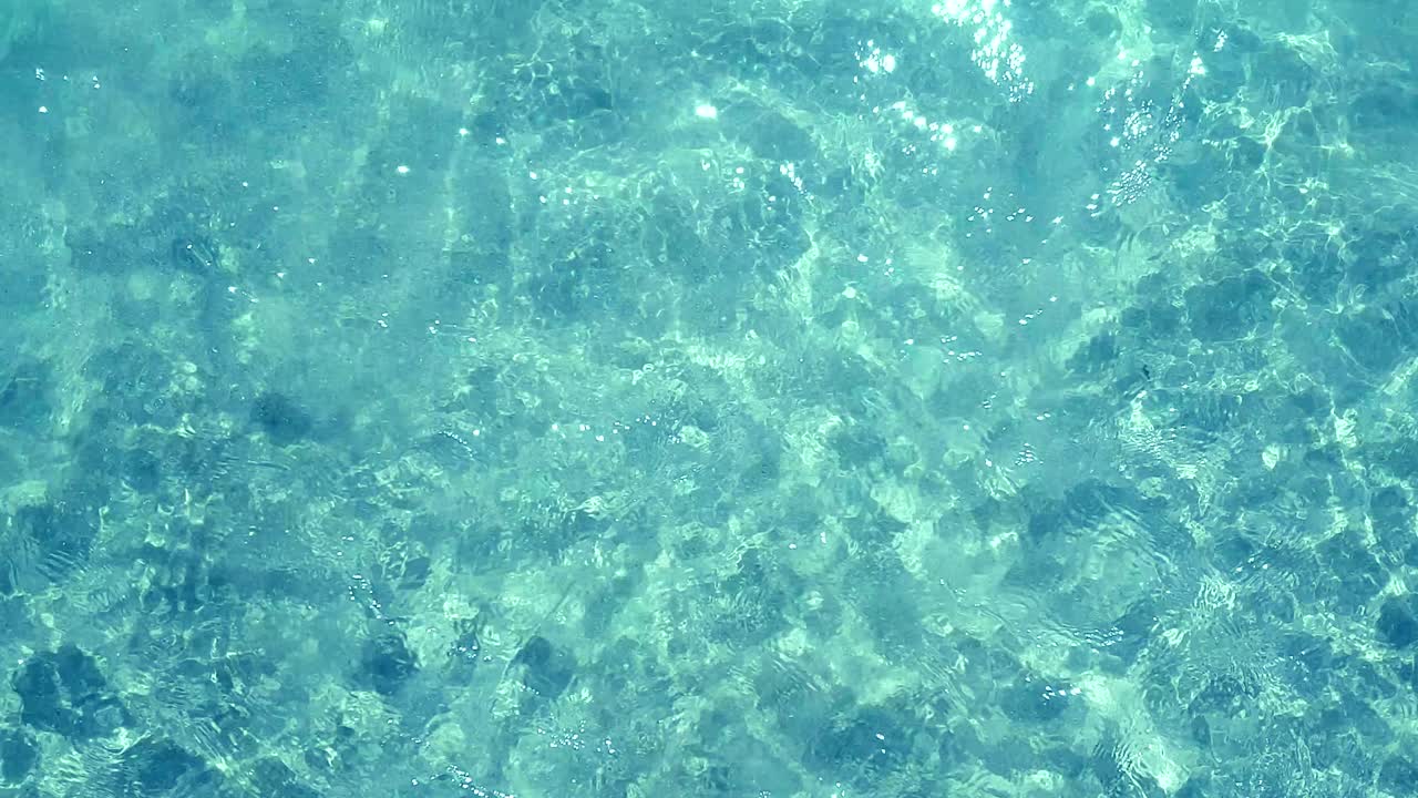 푸른 열대 카리브 해의 위쪽 전망, 텍스처 효과 배경, 파도 바다 움직임