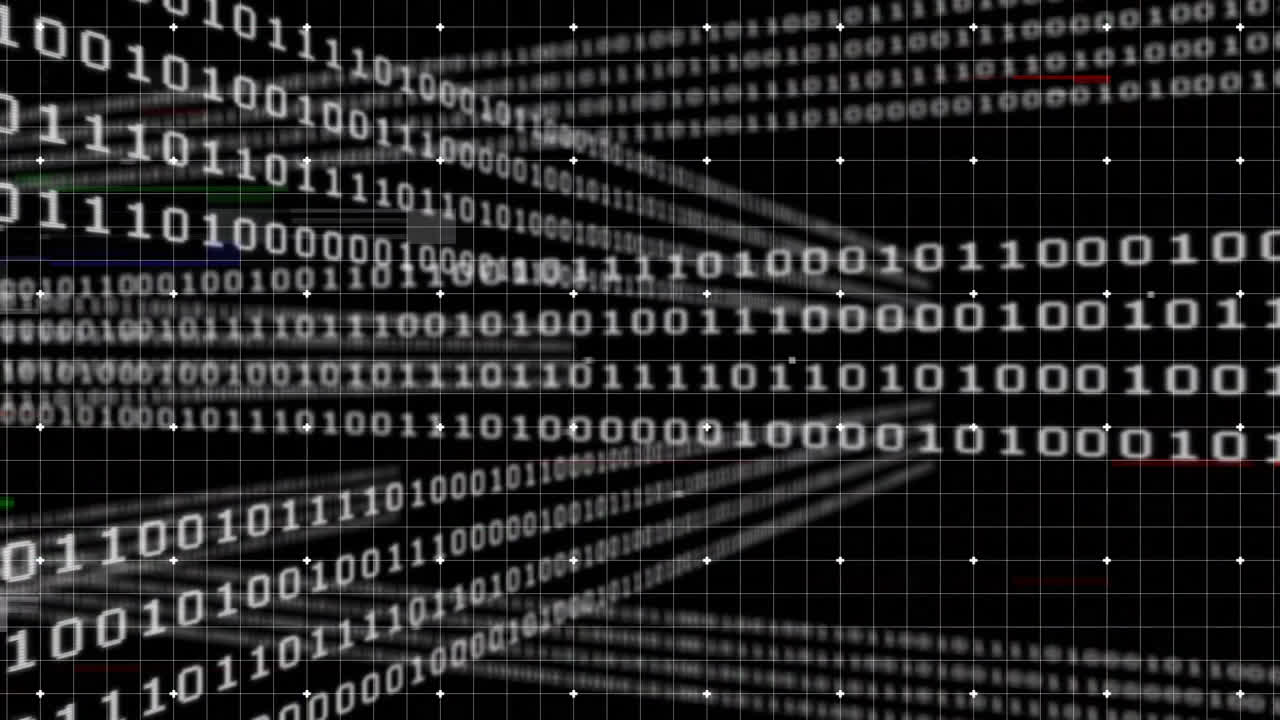 Binary coding on black background
