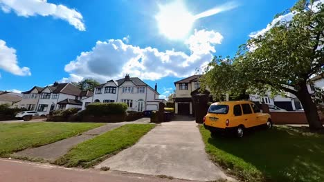 street view of childwall suburb of liverpool city on a lovely sunny day