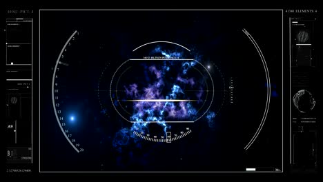 información digital sobre el cosmos, el planeta, diagramas, hologramas, gráficos