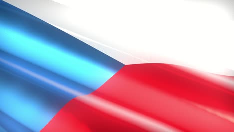 60fps shiny holiday czechia flag  waving, 3d 4k uhd seamless looping animation