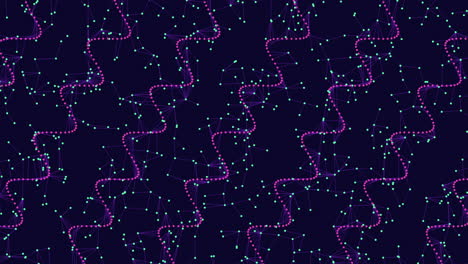 patrón dinámico de zigzag púrpura y verde