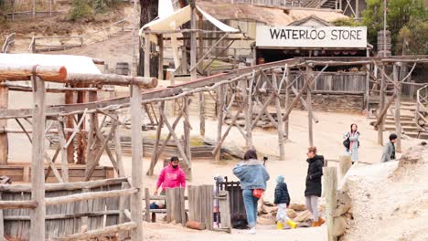 people exploring historic site in ballarat, australia