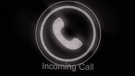 incoming call icon on a phone screen