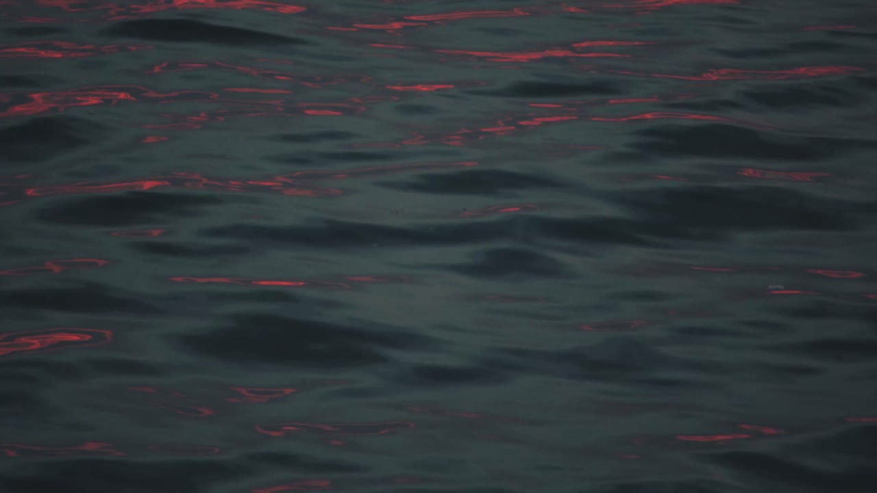 Reflections on the water of the sunset during golden hour