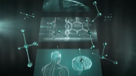 estructura molecular que se mueve contra el procesamiento de datos médicos