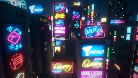 neon lit cyberpunk city at night