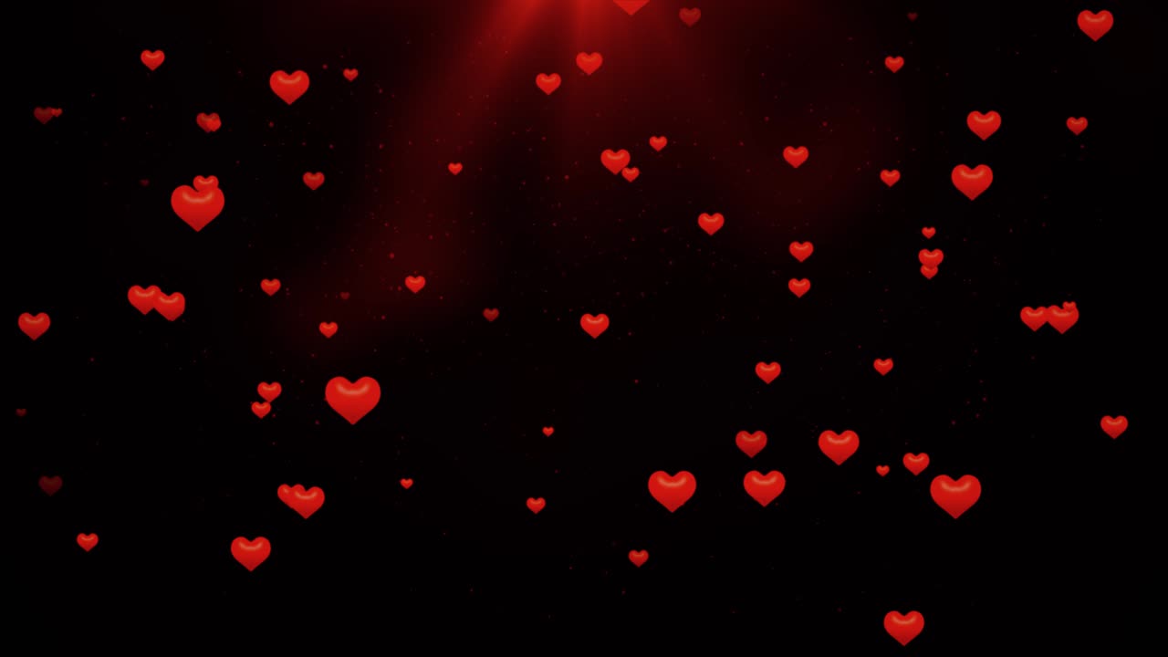 Pink red love hearts bokeh sparkle glitter particle background bokeh sparkling glittering lights