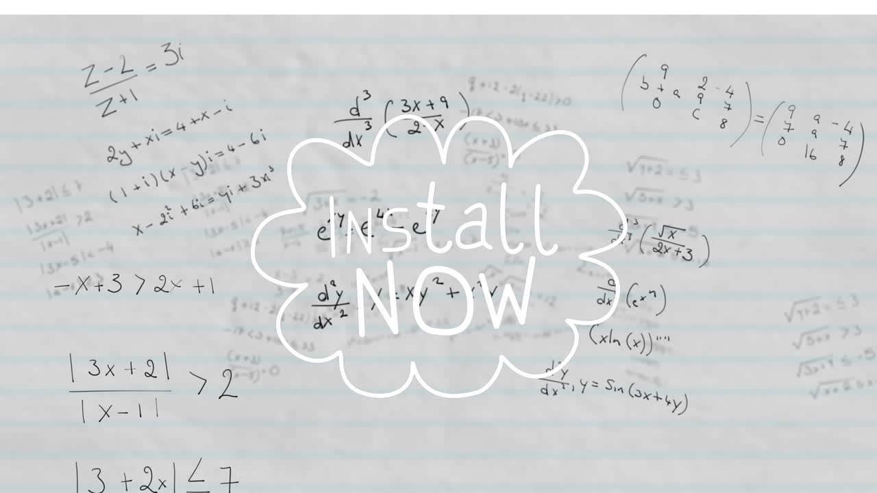 수학 수식과 함께  ⁇  배경에 설치의 애니메이션