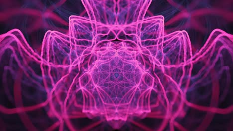 hipnótico intrincado flujo de patrones geométricos de mandala, éxtasis abstracto fractal, bucle sin fin de despertar espiritual flujo de energía, latidos visuales remolinos de fantasía